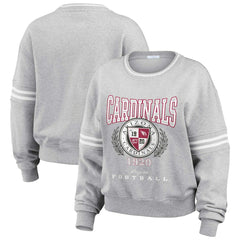 Arizona Cardinals WEAR by Erin Andrews Women's Cropped Pullover Sweatshirt - Heather Gray sale