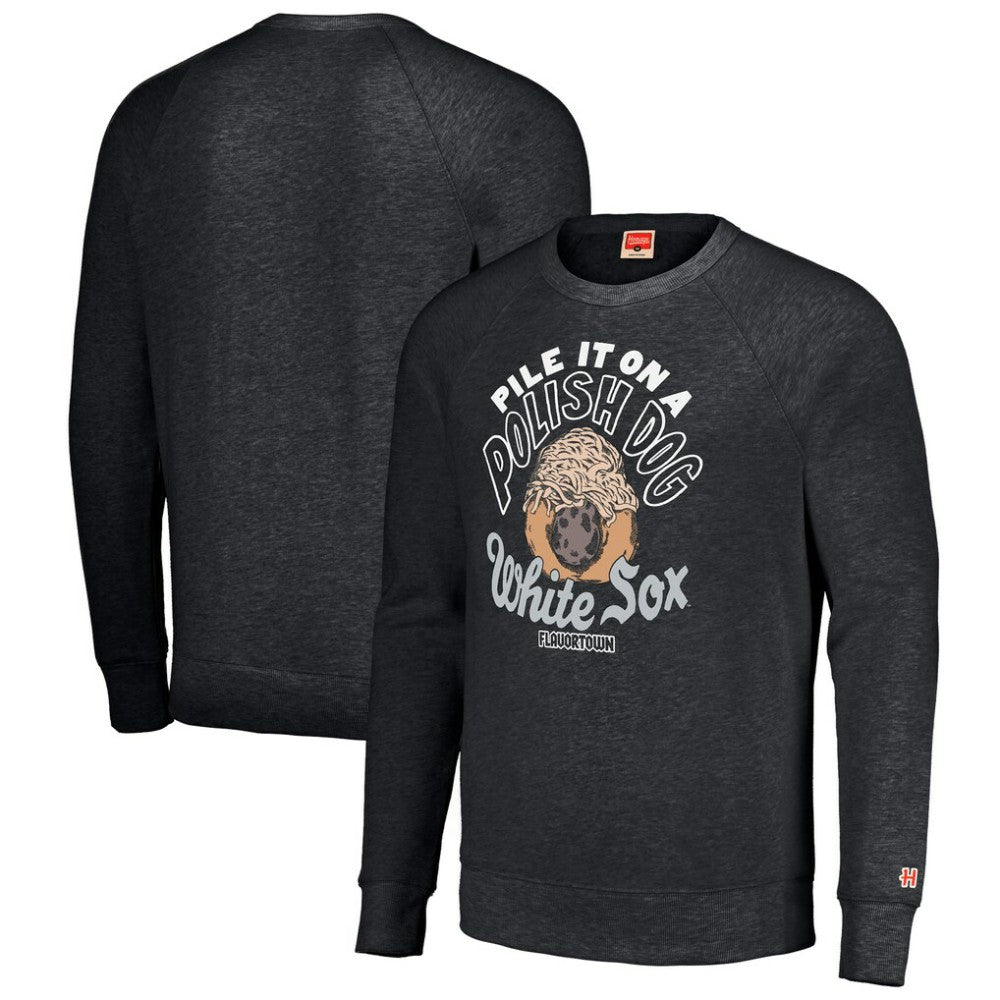 Chicago White Sox MLB x Guy Fieri’s Flavortown Unisex Tri-Blend Pullover Sweatshirt Charcoal