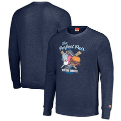New York Yankees MLB x Guy Fieri’s Flavortown Unisex Tri-Blend Pullover Sweatshirt Navy