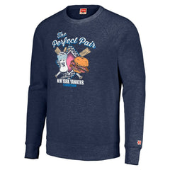 New York Yankees MLB x Guy Fieri’s Flavortown Unisex Tri-Blend Pullover Sweatshirt Navy
