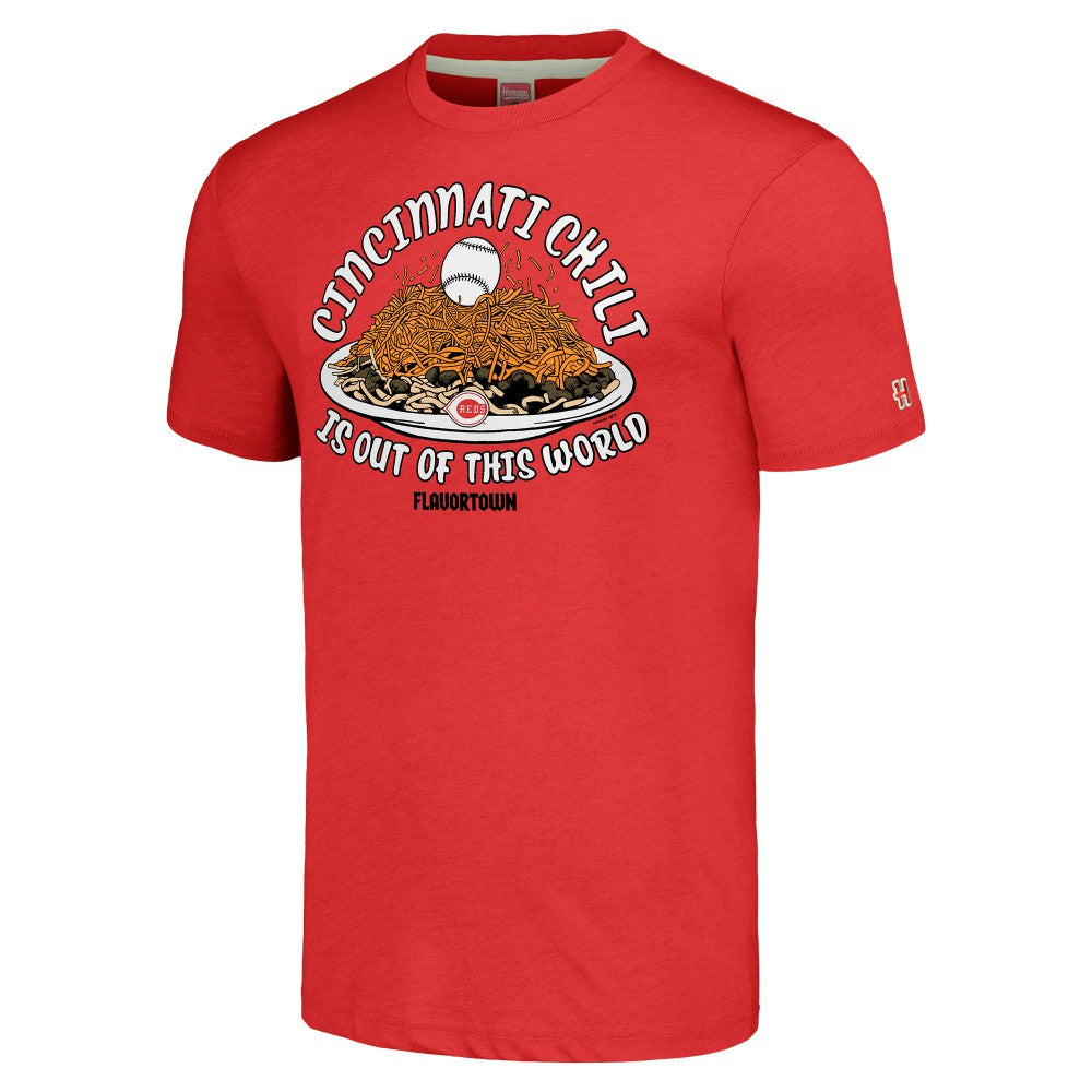 Cincinnati Reds MLB x Guy Fieri’s Flavortown Unisex Tri-Blend T-Shirt Red