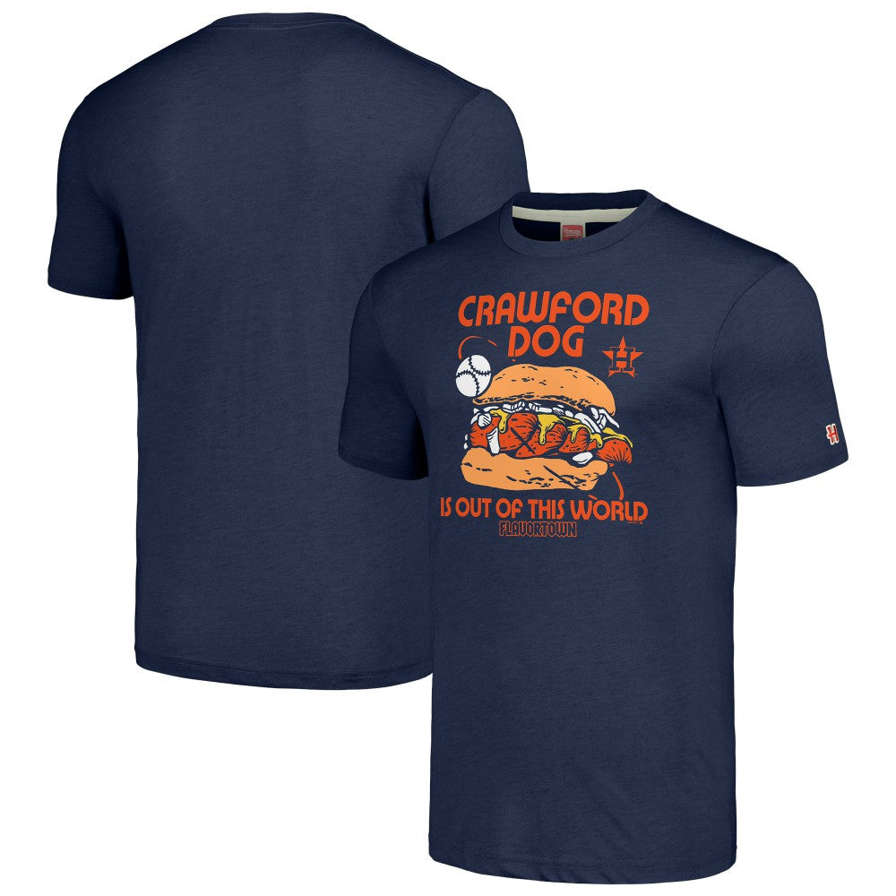 Houston Astros MLB x Guy Fieri’s Flavortown Unisex Tri-Blend T-Shirt Navy