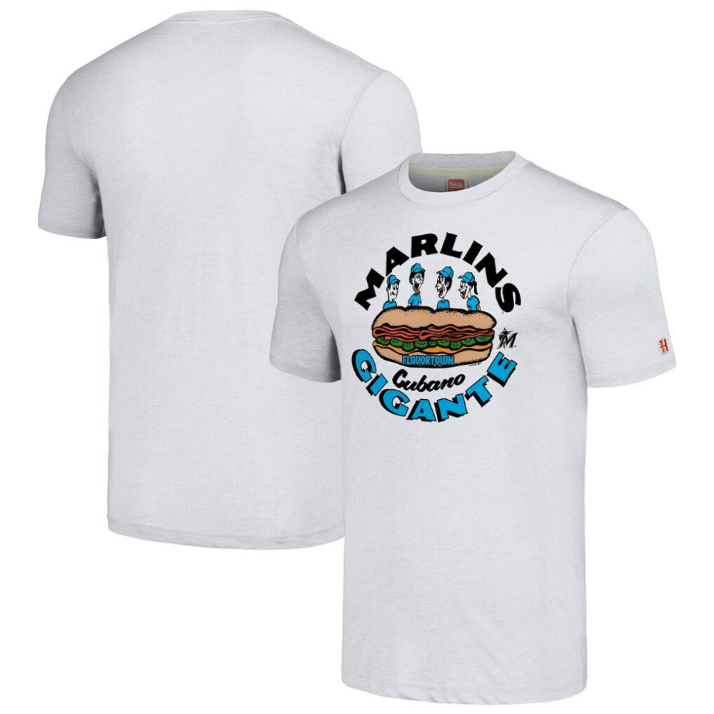 Miami Marlins MLB x Guy Fieri’s Flavortown Unisex Tri-Blend T-Shirt Ash