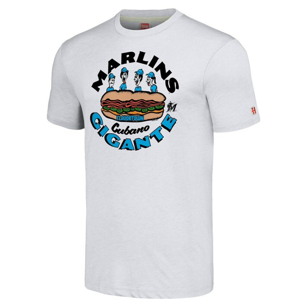 Miami Marlins MLB x Guy Fieri’s Flavortown Unisex Tri-Blend T-Shirt Ash