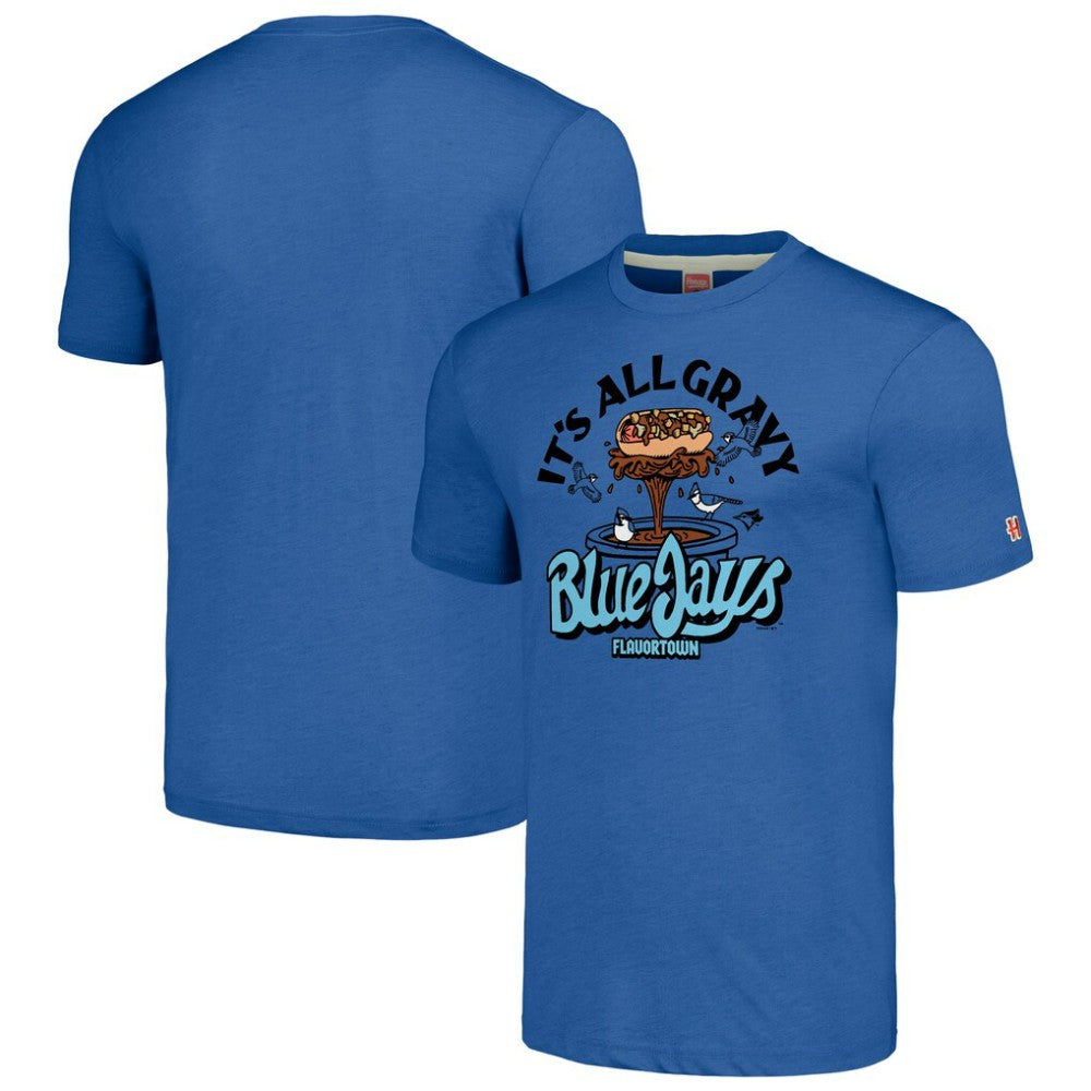 Toronto Blue Jays MLB x Guy Fieri’s Flavortown Unisex Tri-Blend T-Shirt Royal