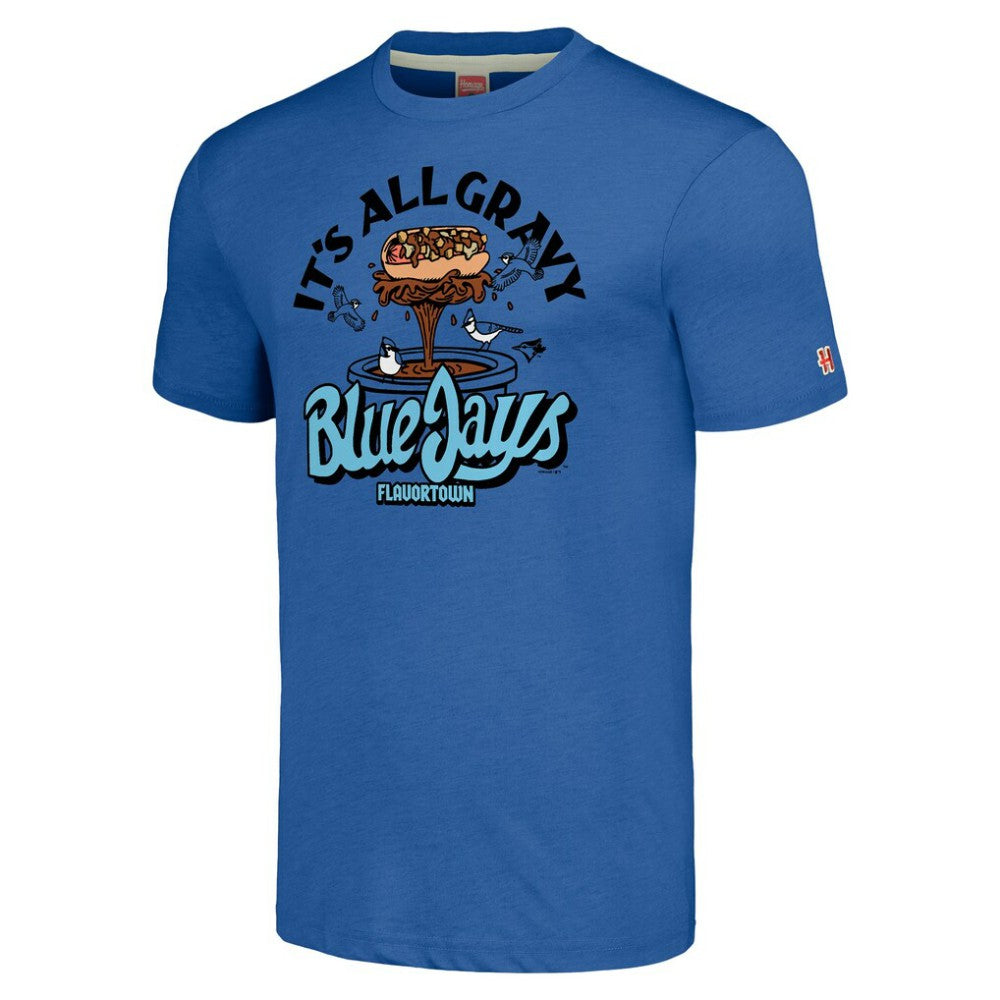 Toronto Blue Jays MLB x Guy Fieri’s Flavortown Unisex Tri-Blend T-Shirt Royal