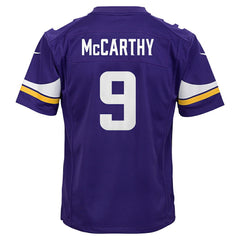 J.J. McCarthy Minnesota Vikings Youth Game Jersey - Purple sale