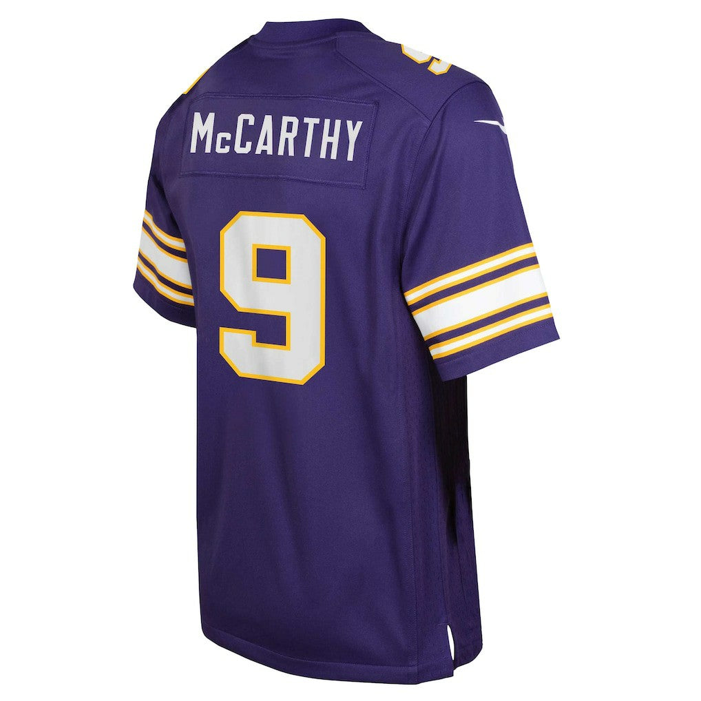 J.J. McCarthy Minnesota Vikings Youth Game Jersey - Purple sale