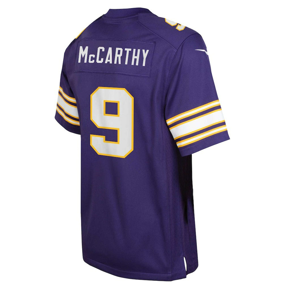 J.J. McCarthy Minnesota Vikings Youth Game Jersey - Purple sale
