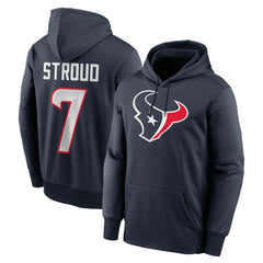 C.J. Stroud Houston Texans Player Name & Number Therma Hoodie - Navy outlet