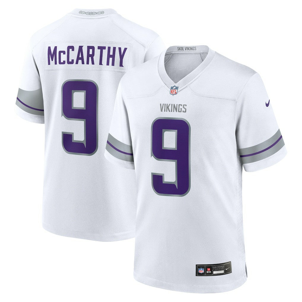 J.J. McCarthy Minnesota Vikings Alternate Game Player Jersey - White on sale