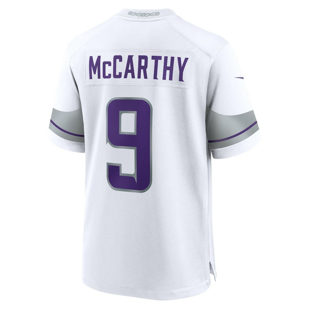 J.J. McCarthy Minnesota Vikings Alternate Game Player Jersey - White on sale