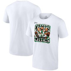Boston Celtics 2024 NBA Finals Champions Pull Up Jumper Caricature T-Shirt - White shop