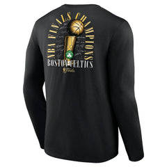 Boston Celtics 2024 NBA Finals Champions Fade Away Jumper Roster Signature Long Sleeve T-Shirt - Black outlet