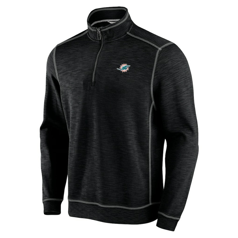 Miami Dolphins Big & Tall Tobago Bay Half-Zip Sweatshirt - Black for sale