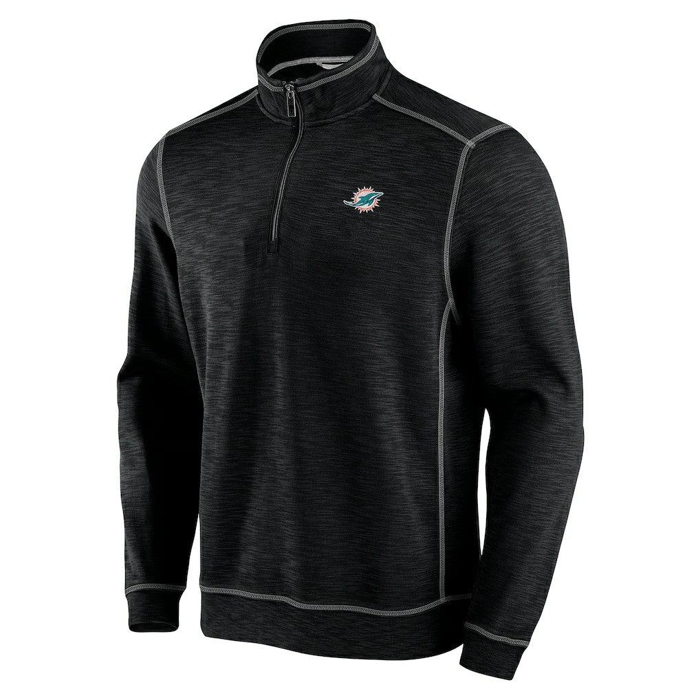 Miami Dolphins Tobago Bay Tri-Blend Half-Zip Sweatshirt - Black for sale