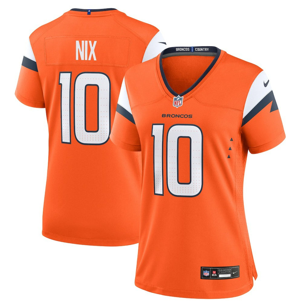 Bo Nix Denver Broncos Women's Game Jersey - Orange for sale