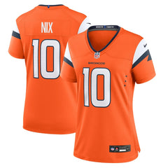 Bo Nix Denver Broncos Women's Game Jersey - Orange for sale