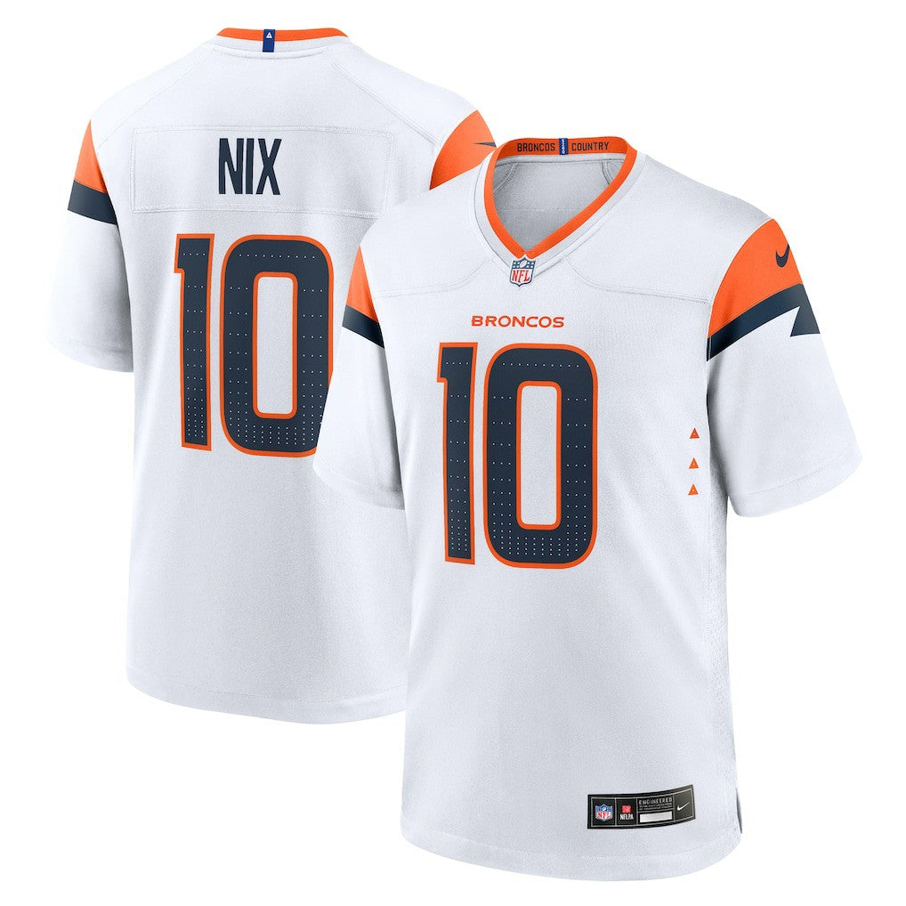 Bo Nix Denver Broncos Game Jersey - White for sale