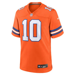 Bo Nix Denver Broncos Mile High Collection 1977 Throwback Player Game Jersey - Orange cheap