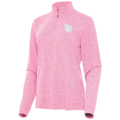 Cleveland Guardians Antigua Women's Mentor Lightweight Mock Neck Quarter-Zip Top Pink