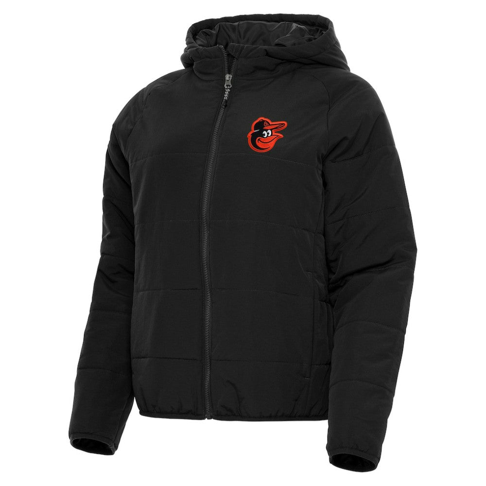 Baltimore Orioles Antigua Women's Universe Full-Zip Hoodie Jacket Black