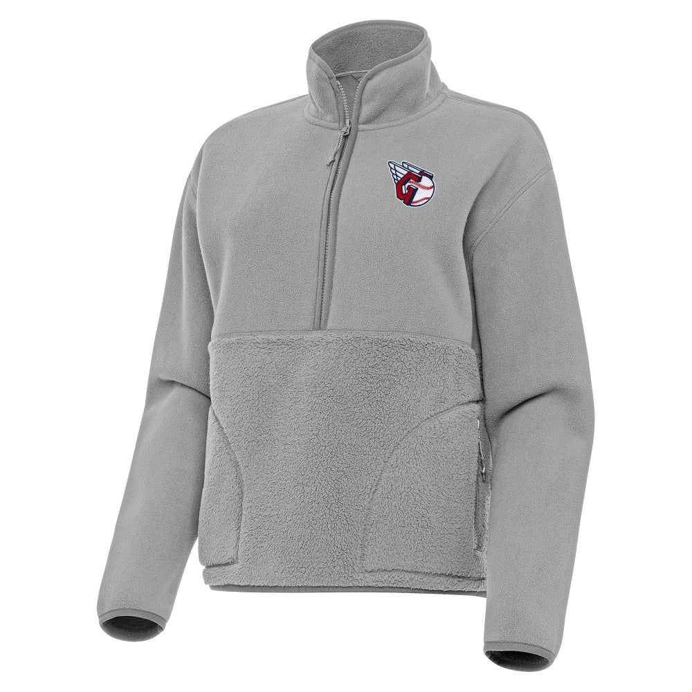 Cleveland Guardians Antigua Women's Figure Half-Zip Sweatshirt Gray