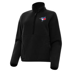 Toronto Blue Jays Antigua Women's Figure Half-Zip Sweatshirt Black