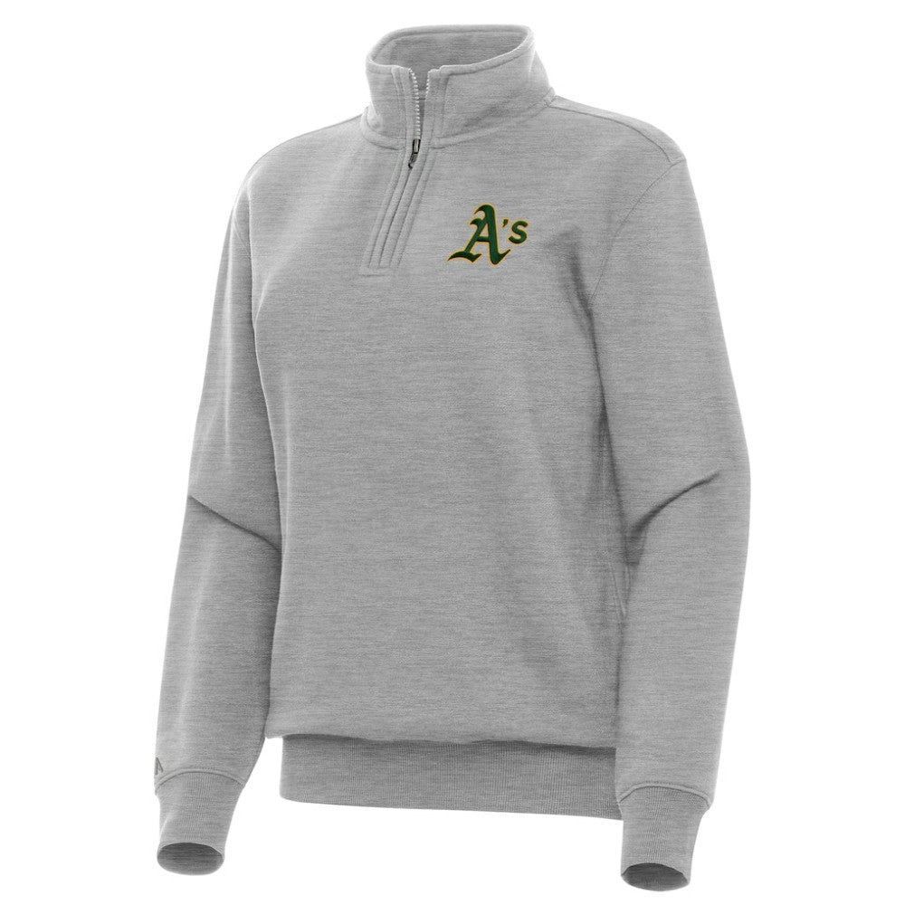 Athletics Antigua Women's Victory Quarter-Zip Sweatshirt Heather Gray