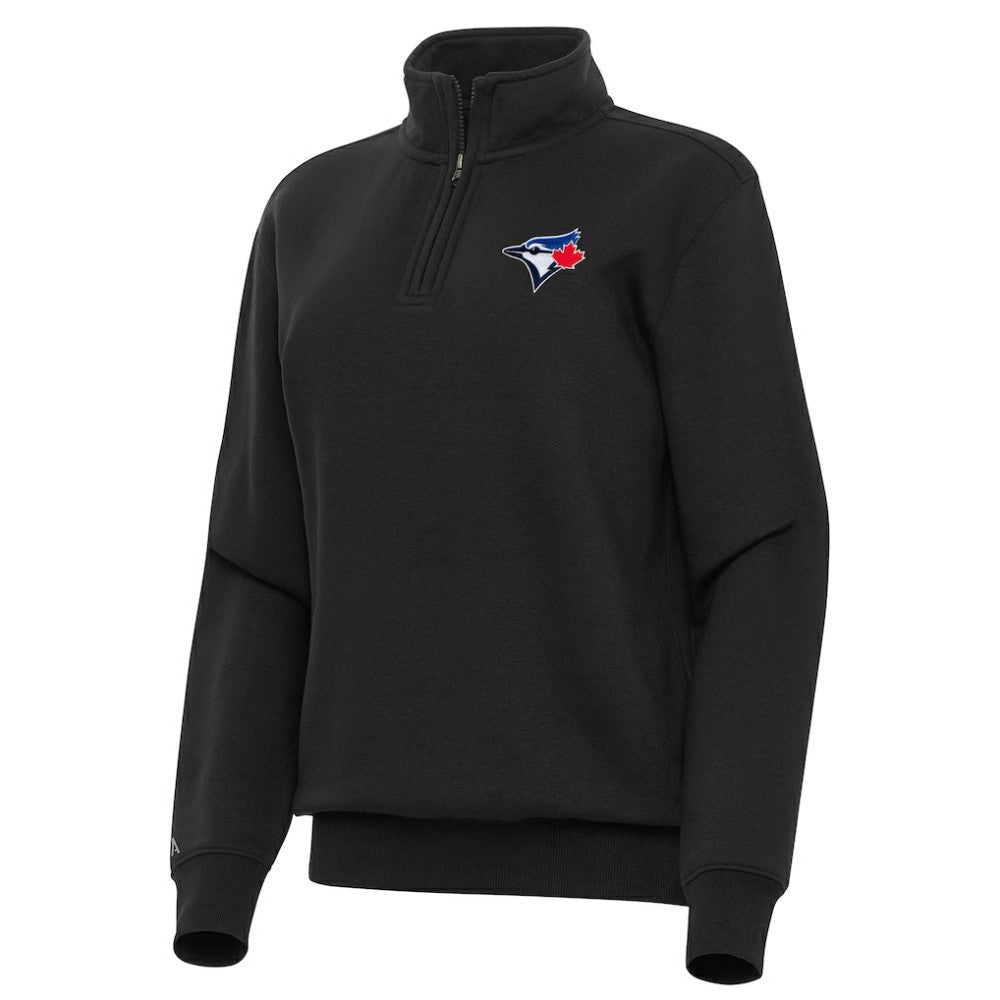 Toronto Blue Jays Antigua Women's Victory Quarter-Zip Sweatshirt Black