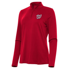 Washington Nationals Antigua Women's Reprocess Quarter-Zip Top - Red