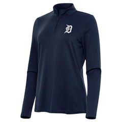 Detroit Tigers Antigua Women's Reprocess Quarter-Zip Top - Navy