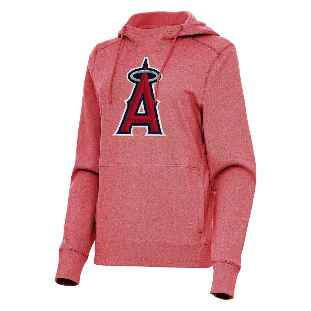 Los Angeles Angels Antigua Women's Justice Pullover Hoodie Heather Red
