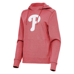 Philadelphia Phillies Antigua Women's Justice Pullover Hoodie Heather Red