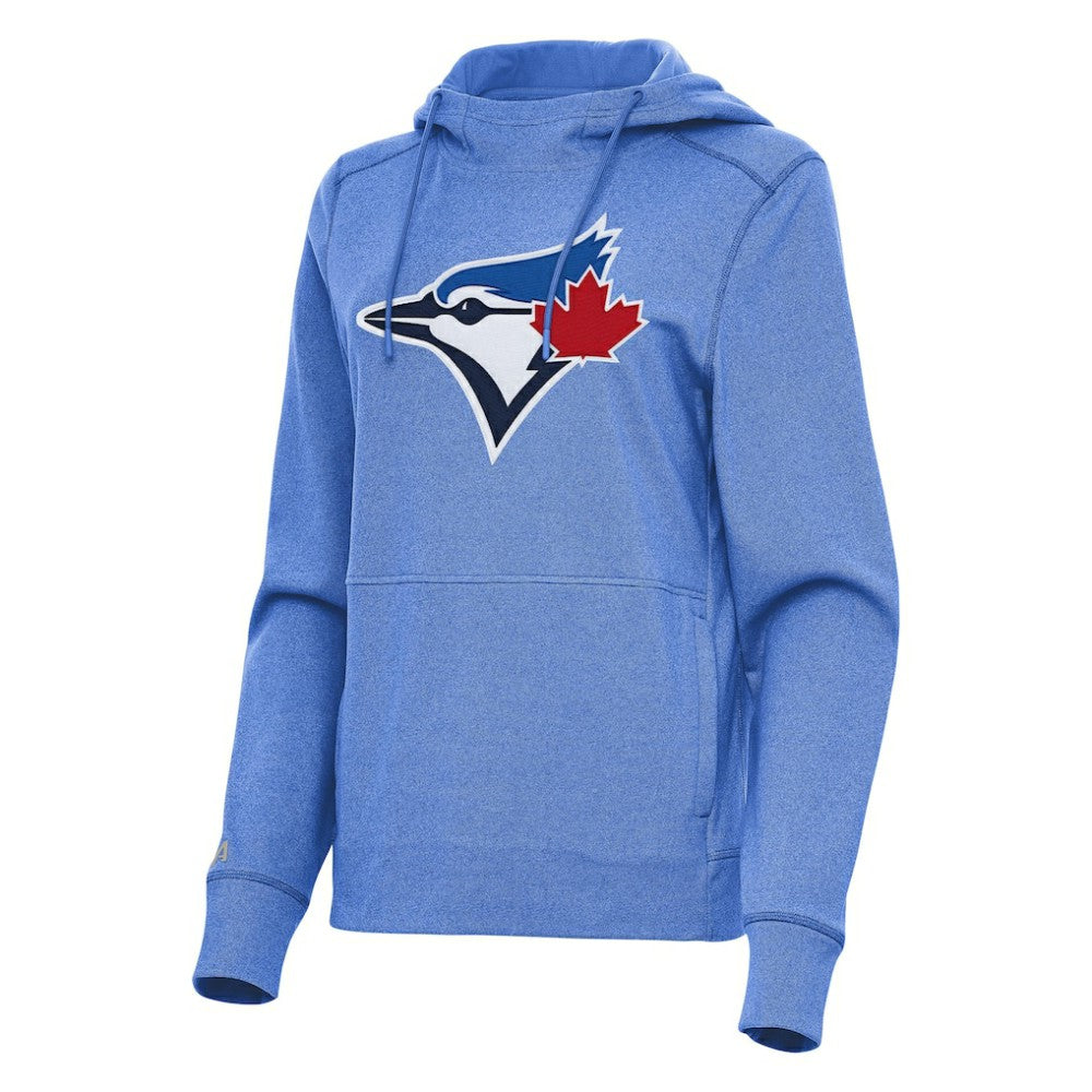 Toronto Blue Jays Antigua Women's Justice Pullover Hoodie Heather Powder Blue