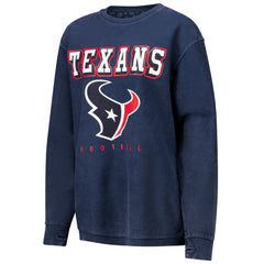 Houston Texans G-III 4Her by Carl Banks Women's Comfy Cord Pullover Sweatshirt - Navy sale