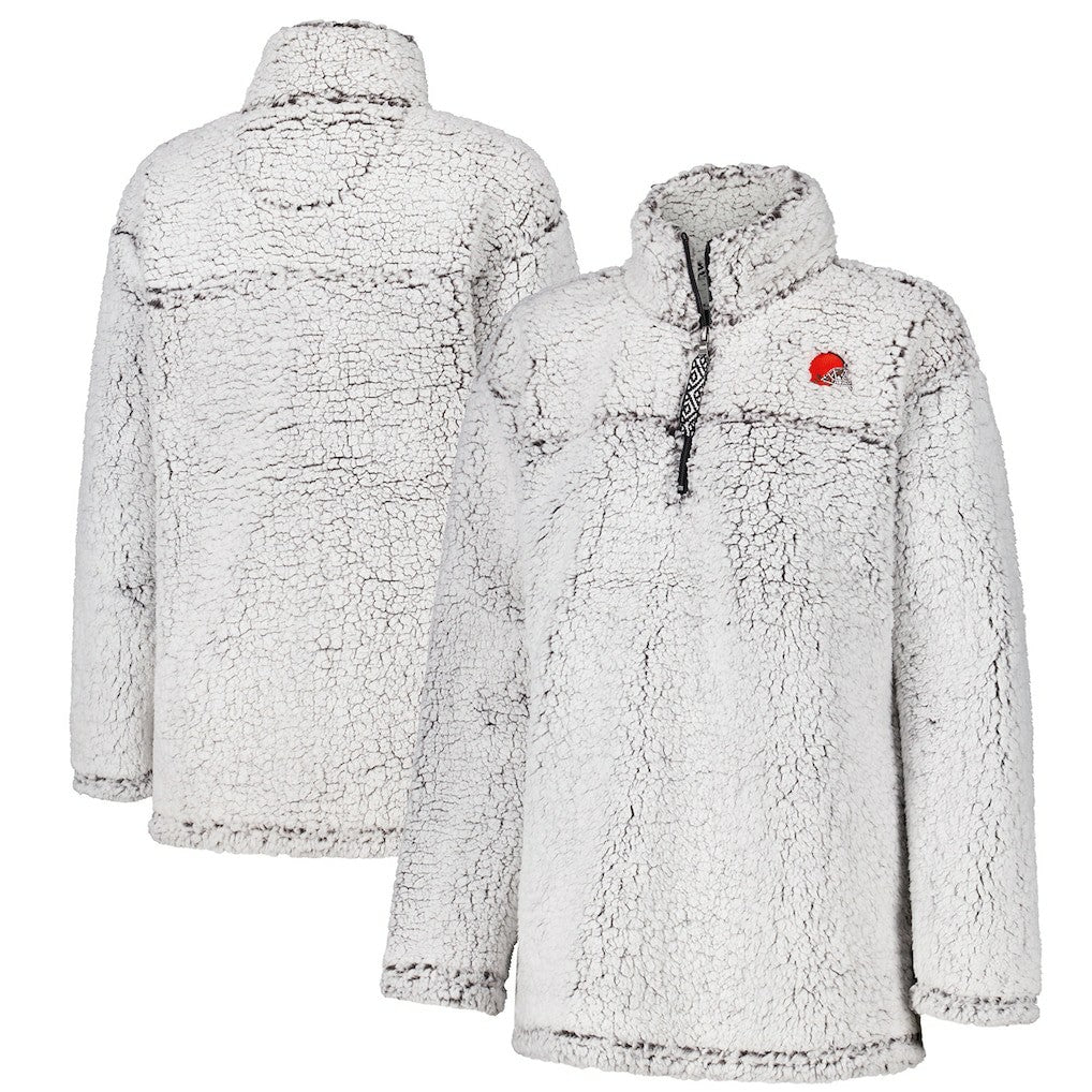 Cleveland Browns G-III 4Her by Carl Banks Women's Sherpa Full-Zip Jacket - Gray cheap