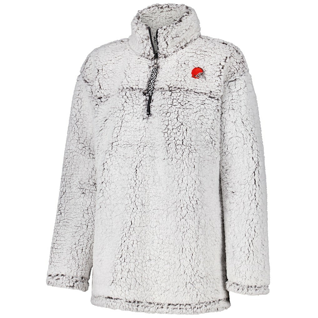 Cleveland Browns G-III 4Her by Carl Banks Women's Sherpa Full-Zip Jacket - Gray cheap