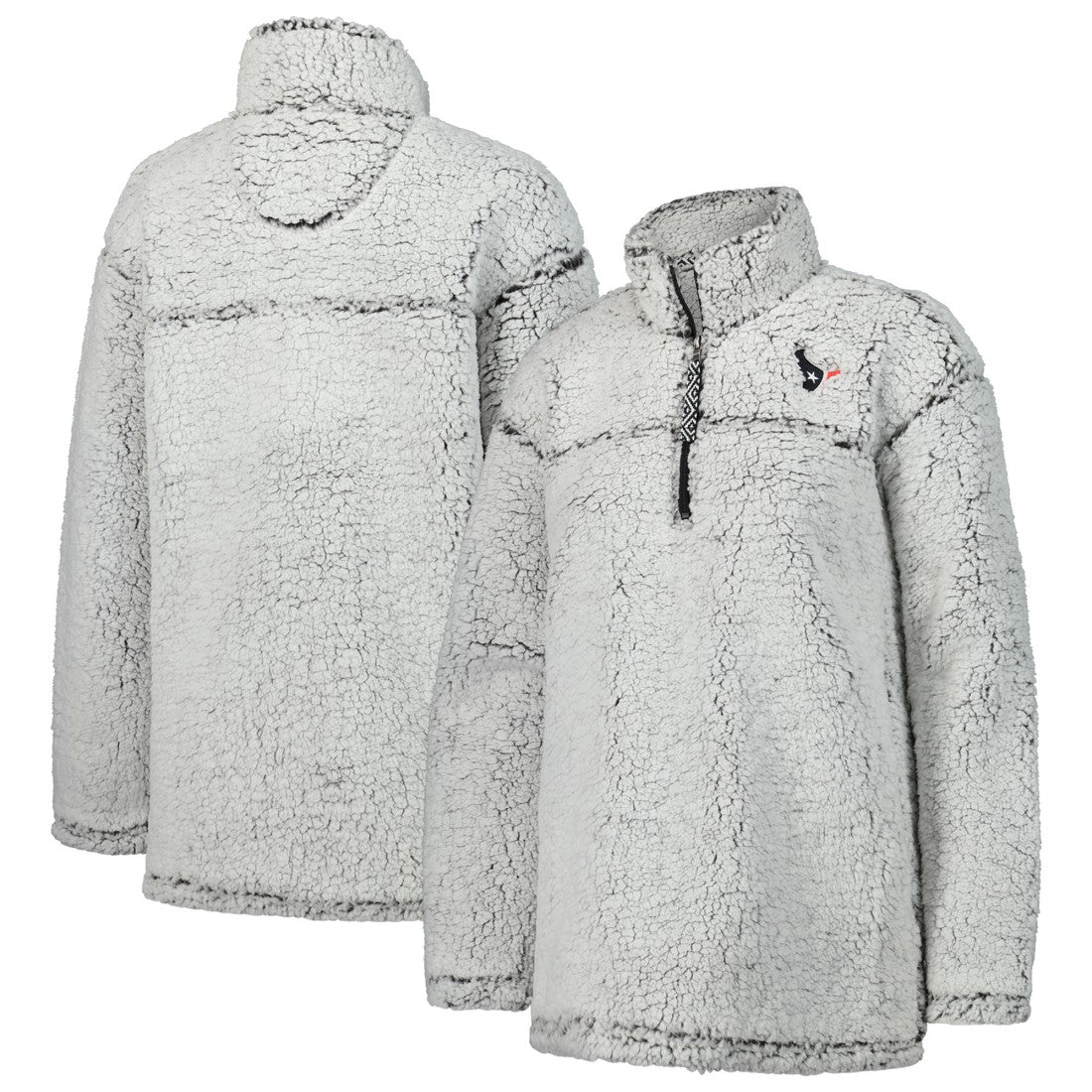 Houston Texans G-III 4Her by Carl Banks Women's Sherpa Quarter-Zip Jacket - Gray outlet