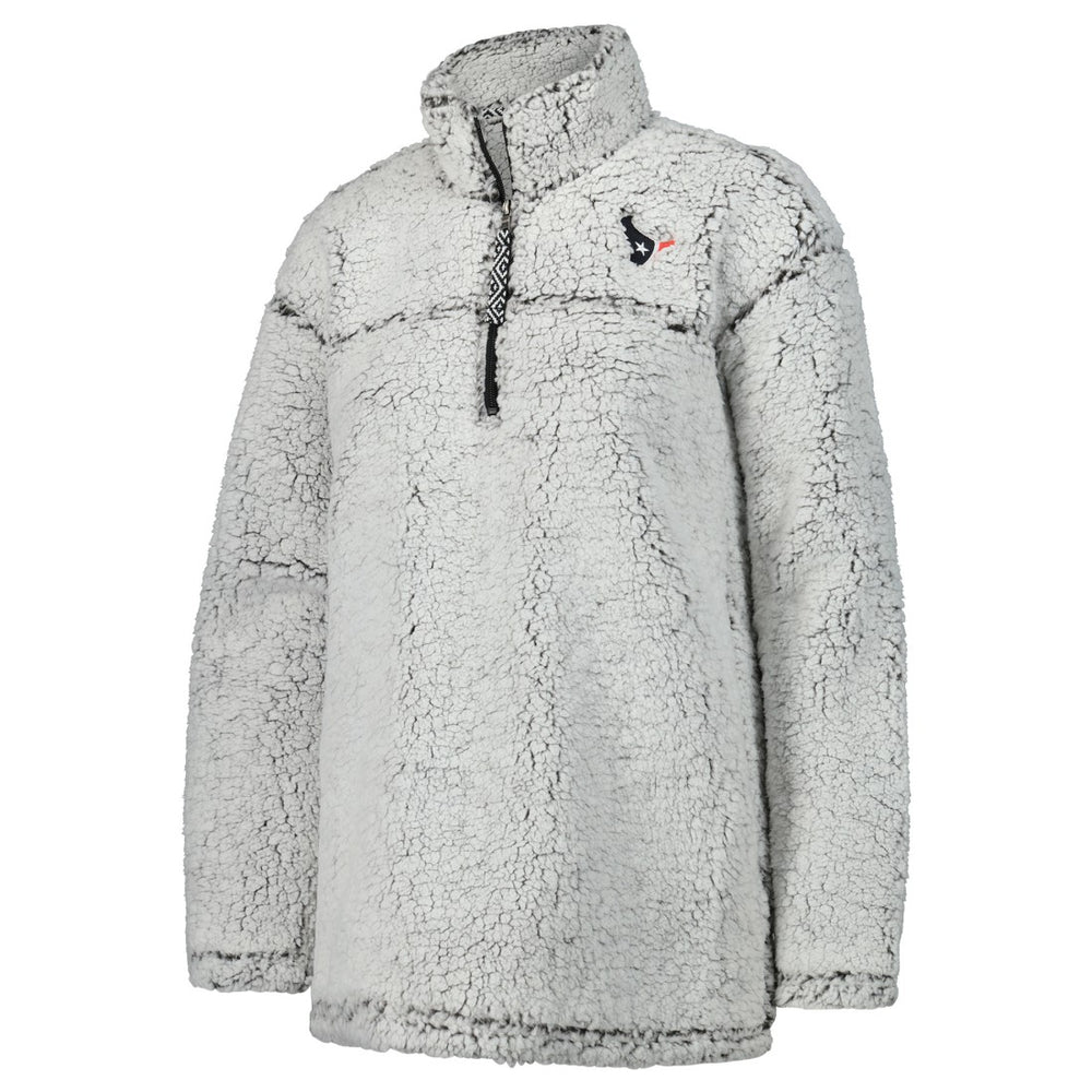 Houston Texans G-III 4Her by Carl Banks Women's Sherpa Quarter-Zip Jacket - Gray outlet