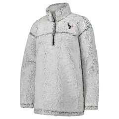 Houston Texans G-III 4Her by Carl Banks Women's Sherpa Quarter-Zip Jacket - Gray outlet