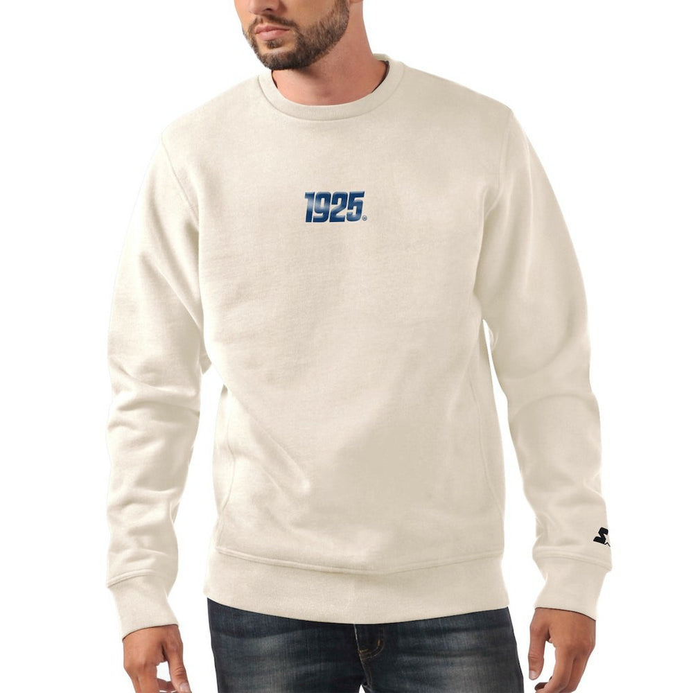 New York Giants Starter 1925 Collection Long Sleeve Pullover Sweatshirt - Oatmeal discount