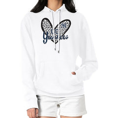 New York Yankees G-III 4Her by Carl Banks Women's Leopard Heart Pullover Hoodie White