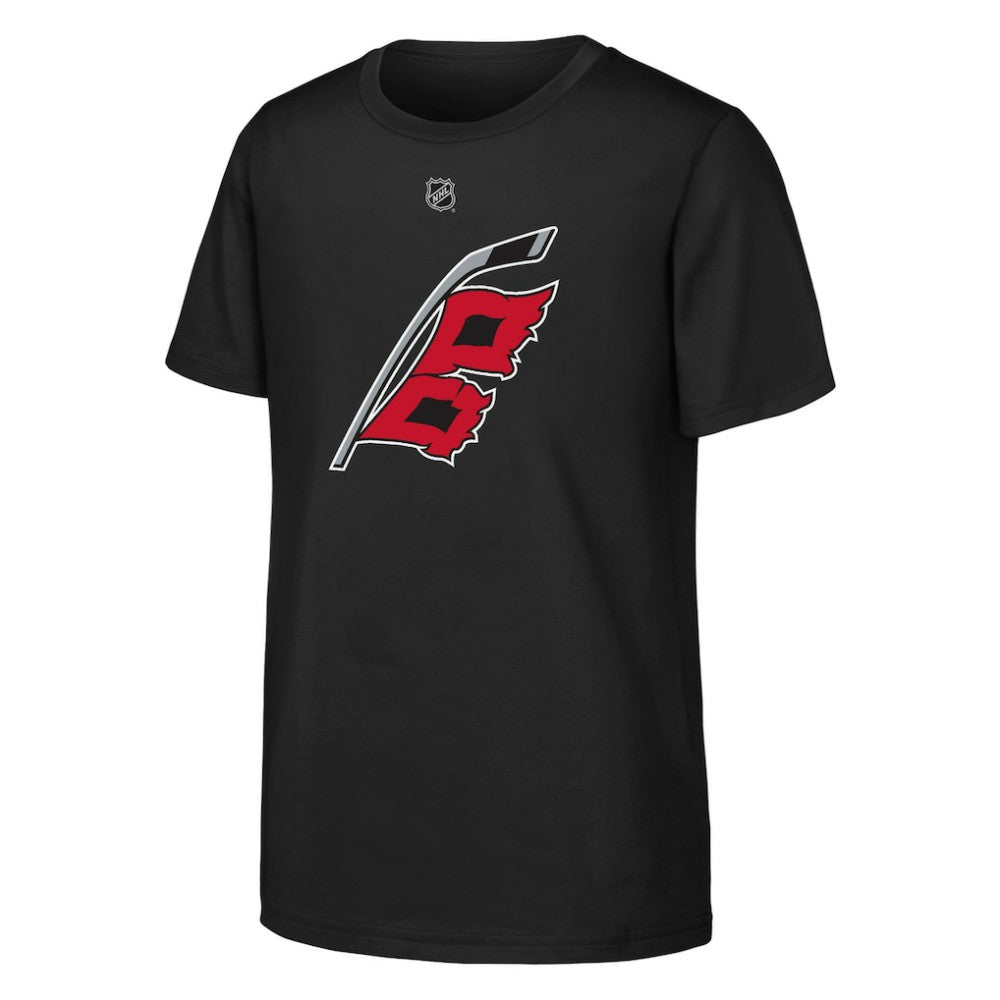 Seth Jarvis Carolina Hurricanes Youth Player Name & Number T-Shirt - Black T-shirts