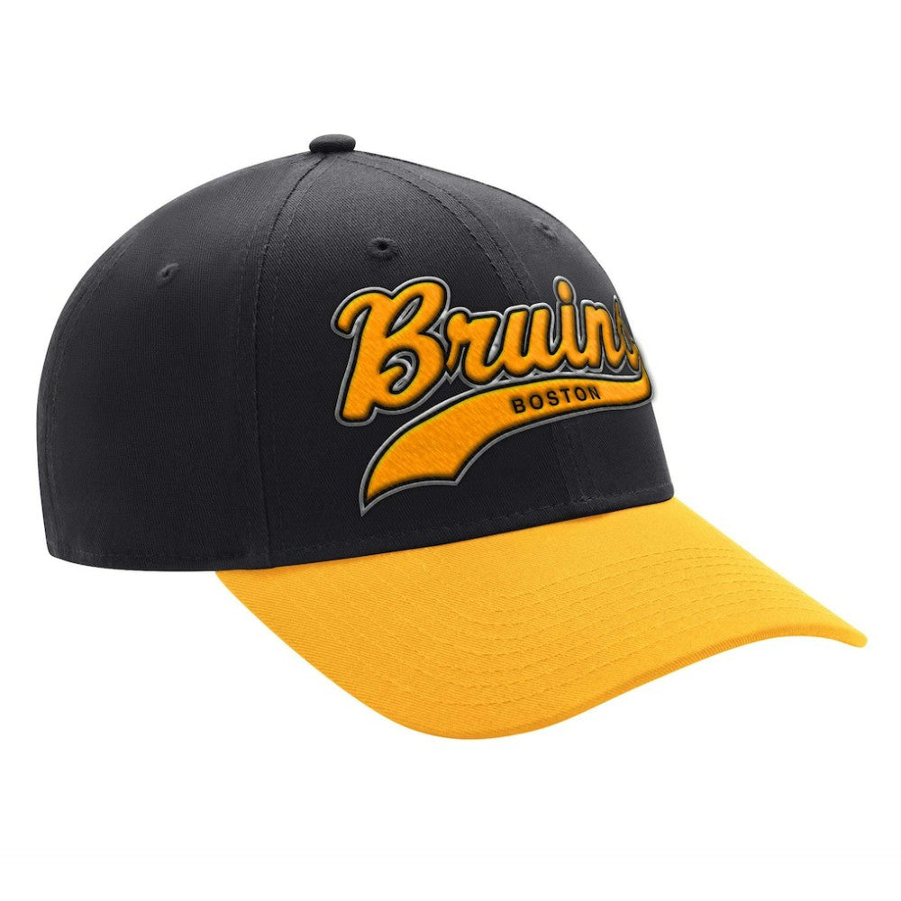 Boston Bruins Starter Two-Tone Tailsweep Mascot Adjustable Hat - Black/Gold Hats