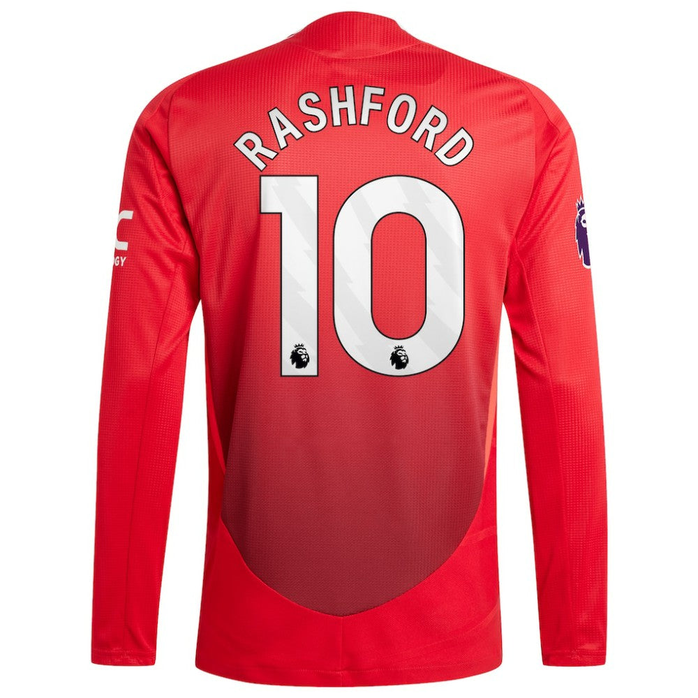 Marcus Rashford Manchester United 2024/25 Home Long Sleeve Player Jersey - Red on sale