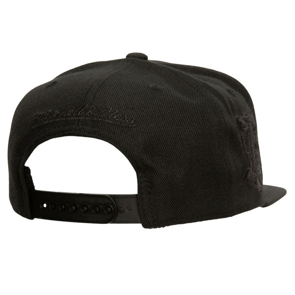 New York Rangers Mitchell & Ness Soul Strike Pearl Tonal Snapback Hat - Black Hats