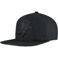 Pittsburgh Penguins Mitchell & Ness Soul Strike Pearl Tonal Snapback Hat - Black Hats