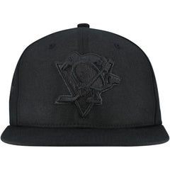 Pittsburgh Penguins Mitchell & Ness Soul Strike Pearl Tonal Snapback Hat - Black Hats