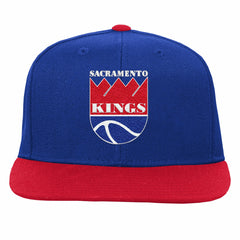 Sacramento Kings Youth Team Logo Two-Tone Flatbrim Snapback Hat - Blue/Red for sale